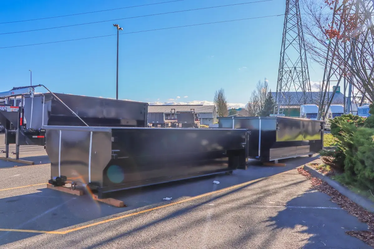 Roll-off dumpster ready for waste disposal at job site for 12 Yard Dumpster Rental in Alhambra